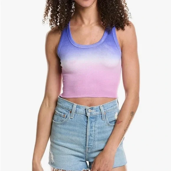 Katie J NYC Purple and Pink Ombre Tank Top